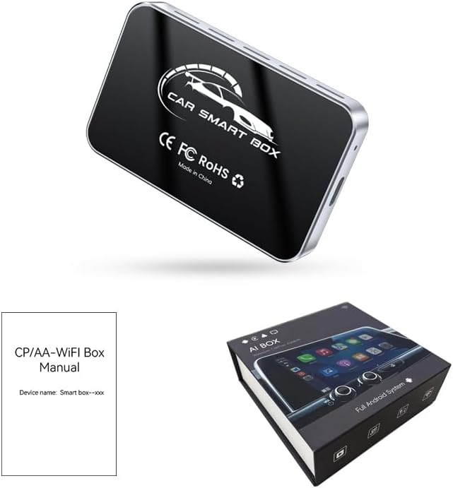 Wireless Adapter for Apple CarPlay and Android Auto | Ideal for Daily Commutes and Road Trips, Quad Core Smart Box with Android 12