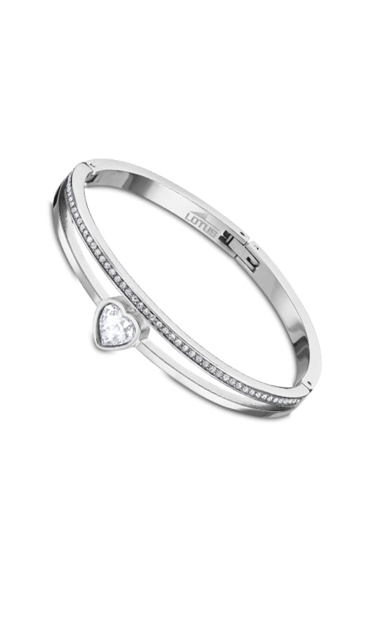 LOTUSPulsera Brazalete Corazón De Acero