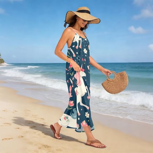 Robes de plage décontractées à coupe longue et textile respirant