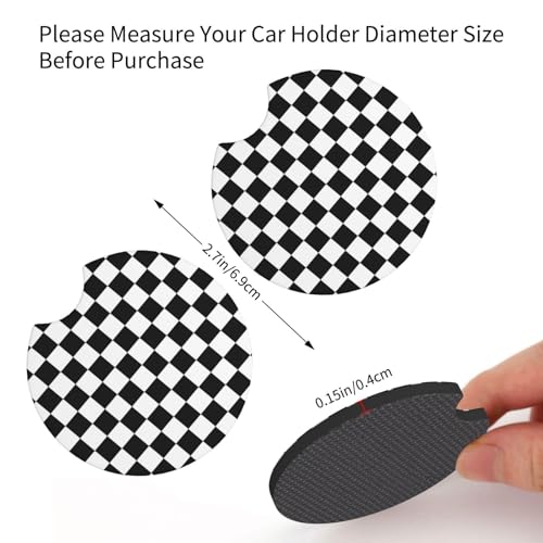 Portavasos para carro negro 2 unidades goma absorbente miniatura 3