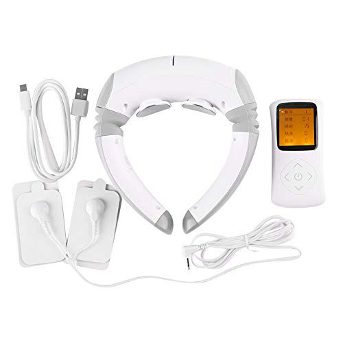 Preisvergleich Produktbild Nackenmassagegerät, drahtloses 3D-Nackenmassagegerät mit Fernbedienung für Büroangestellte, Autofahrer und Menschen mit niedrigem Kopf