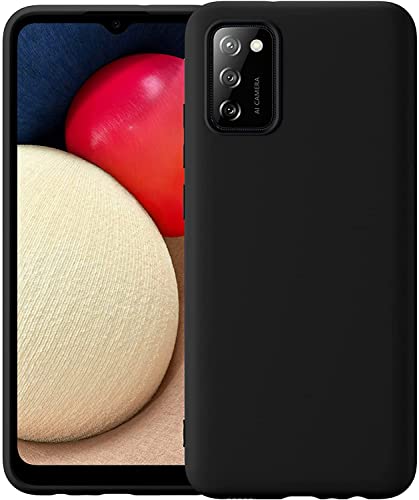 Image of DIZORO Liquid Silicone Case Compatible with Samsung Galaxy A02S / M02S / F02S Case, Gel Rubber Full Body Protection Cover Case Drop Protection Case (Black)