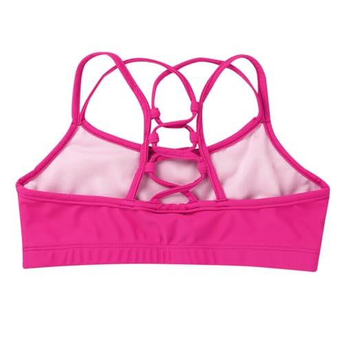 Children Girls Crisscross Strappy Back Sports Bra Tops Gymnastics Ballet Dance Wear Workout Crop Tops4