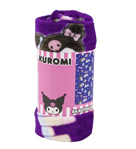 Kuromi & Friends Soft Silky Fleece Throw 40x50 Kids Blanket Neon Kuromi