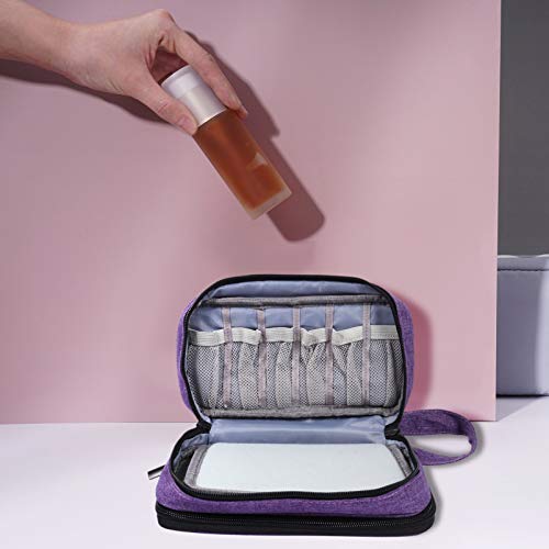 Lurrose Estojo de Esmalte de Unha Bolsa de Cosméticos Bolsa de Maquiagem Escovas Recipiente de Armaz