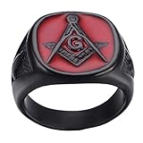 【MEILLEURS BIJOUX POUR HOMMES】 À mesure que vous passez du statut de garçon à celui d’homme, le sens des responsabilités s’enracine dans vos pensées. Cette bague punk maçonnique franc-maçon peut vous donner la motivation pour aller de l'avant. C'est également le meilleur bijou pour les frères, pères, grands-pères et fils qui arrivent à l'âge adulte.