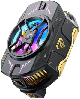 Black Shark Smart Phone Cooling Fan Black Shark Funcooler 4 Pro, Smartphone 27W Phone Cooler, Set Sleep Timer/Fan Speed, 2.6-3.5 Inch Heatsink For Iphone/Android, Cell Phone Radiator With RGB Light