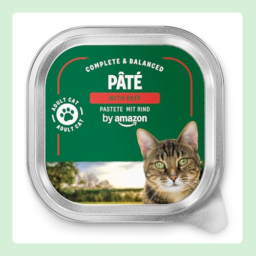 Lifelong by Amazon Katzenfutter, nass, Pastete mit Rind, 100 g, 16 Stück