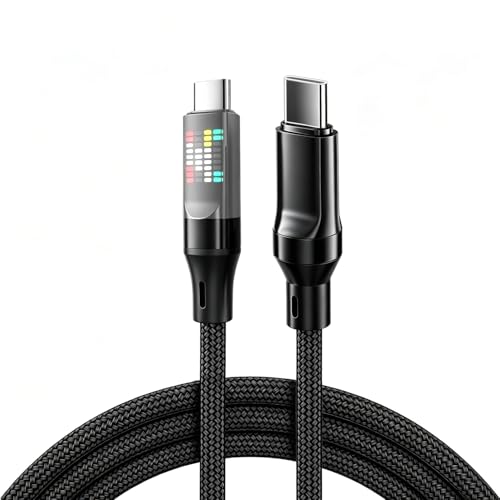 Image of Verilux 240W Type C Cable Fast Charging with LED Light, 6.6Ft C Type Charger Cable with 480Mbps & Nylon Braided, USB C to C Support iPhone 17 /17 Pro /17 Pro Max /16 /15 Series, Galaxy S26 /S25 /S24, Laptop