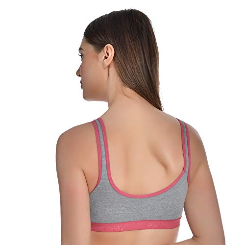 Image of Aimly Women's Cotton Non-Padded Wire Free Full Coverage Bra Searose, Dark, Pink, Maroon Size: 38