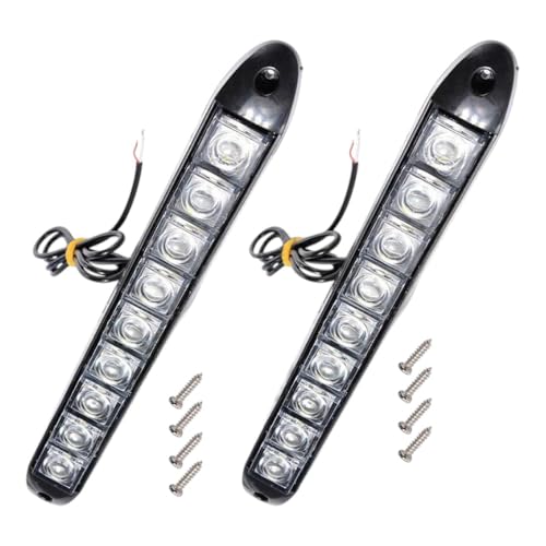 2x White 9 LED DC 12V Daytime Running Light DRL Car Fog Day Driving Lamp Lights