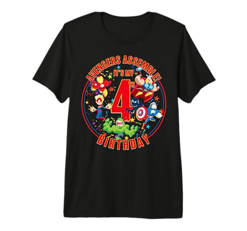 T-shirt Avengers 4 ans anniversaire garçon vêtement Marvel enfant