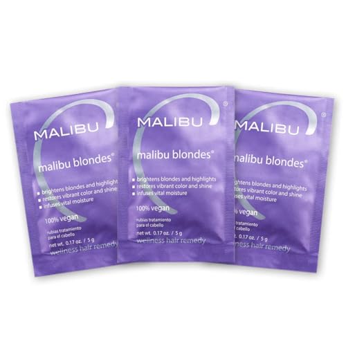 Malibu C Blondes Wellness Remedy - Removes Discoloration from Bleached, Highlighted or Natural...