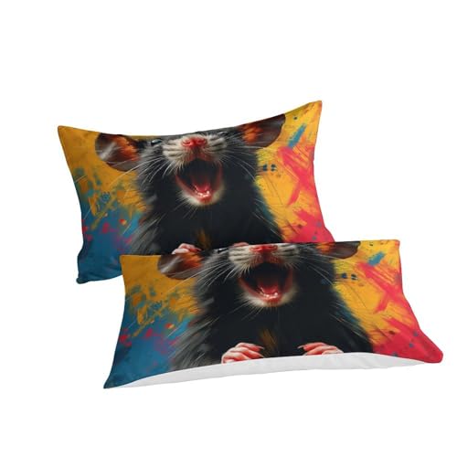 Housse de couette souris 3D douce et résistante pour lit super king