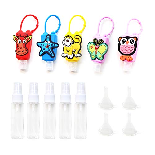 Hand Sanitizer For Kids - Small Hand Sanitizer Kids Hand Sanitizer Silicone Hand Refillable Bottles Mini 30Ml Detachable Kids Travel Portable Plastic Leak Proof Liquid Soap Bottles