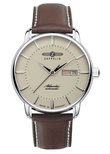 Montre Zeppelin LZ 126 Los Angeles 8644-3 pour homme avec cadran beige et bracelet cuir