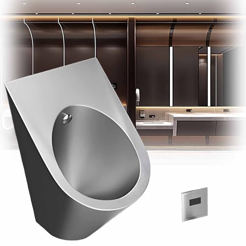 Urinal304 - Sensor automático montado en la pared de acero inoxidable, sistema F comercial para baños públicos, bares y zonas de alto tráfico, Hygie & EcoFriendly Solut