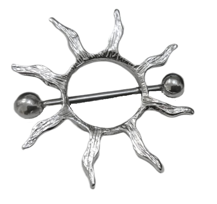 Silver plated Surgical Steel Industrial Stud Piercing Cartilage Sun Shape Earrings 1PC (B09Y398WJS) Amazon Price History, Amazon Price Tracker