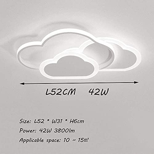 Plafonnier LED nuage dimmable avec télécommande pour chambre enfant