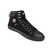 - Ein leichter, flexibler Hochschuh/Boot mit modernem Design
- Stahlkappe bietet Schutz bei Einwirkungen von zu 200 Joules
- Rutschfeste Gummilaufsohle im modernen Styling eines modischen Flachprofil-Schuhs