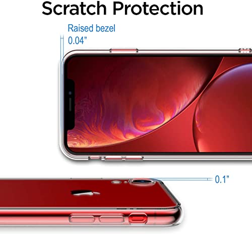 Image of NISHTECH for iPhone XR Premium Transparent Hybrid Soft Slim Dust Proof Back Case Cover Silicone with Camera Protection