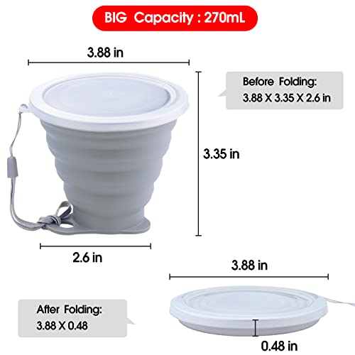 Nanaborn-Silicone-Collapsible-Cups-for-Camping-Travel-Small-Portable-Drinking-Cup-with-Lids-Reusable-for-Outdoor-Hiking-270ml-Blue-Gray-2Pack