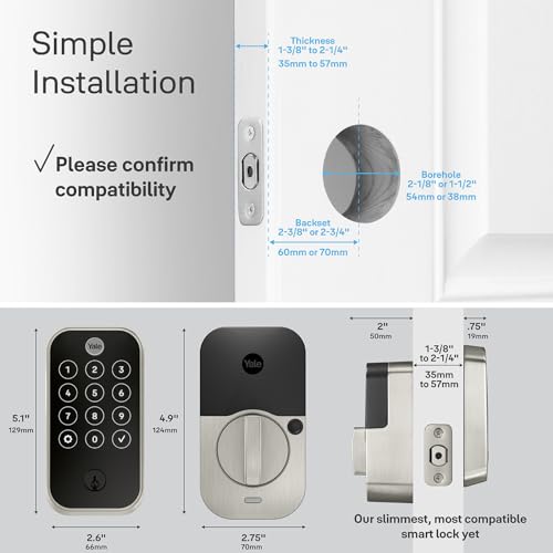Yale Security Lock 2 Touch Deadbolt, Oil Rubbed Bronze Biometric Fingerprint Entry Door Lock with Digital Keypad for Code Entry (No Wi-Fi), YRD420-F-BLE-0BP thumbnail 2