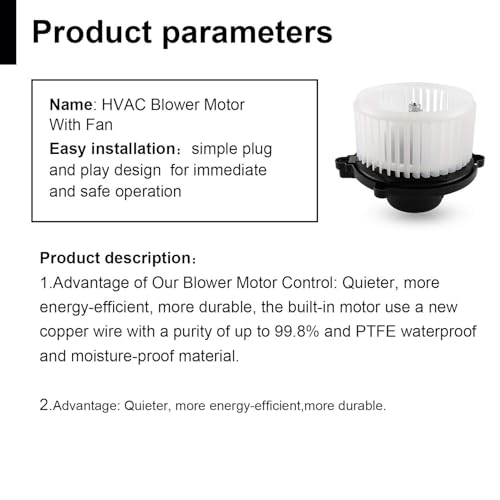Image of HVAC Blower Motor Assembly Replace Air Conditioning Blower Motor with Fan for 2004-2009 Kia Spectra / 2005-2009 Kia Spectra5 700138 97113 2F000