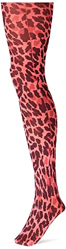 Leg Avenue Women's Neon Pink Leopard Tights, One Size