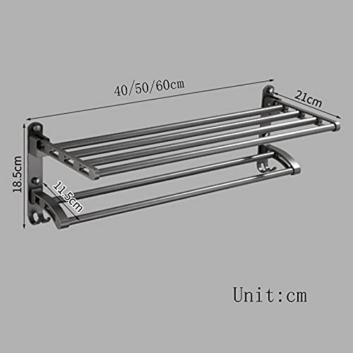 Porte-serviettes double pliant pour optimiser l'espace de douche - 3