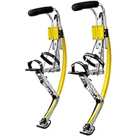 ZJGFCB Kangaroo Shoes Jumping Stilts - Yellow 90~110Kg - Ideal For Flips, Tricks, Exercise, Fitness, Cardio - Men Women Bouncing Shoes