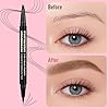 SUSIKEKI Dual Ended Microblading Eyebrow Pen - 2 in 1 Liquid Eyebrow Pencil with Brow-Fection Angled Brush & Precise Detail Brush-Tip, Shapes & Fills Natural Looking Brows, Lasts All-Day, Brown