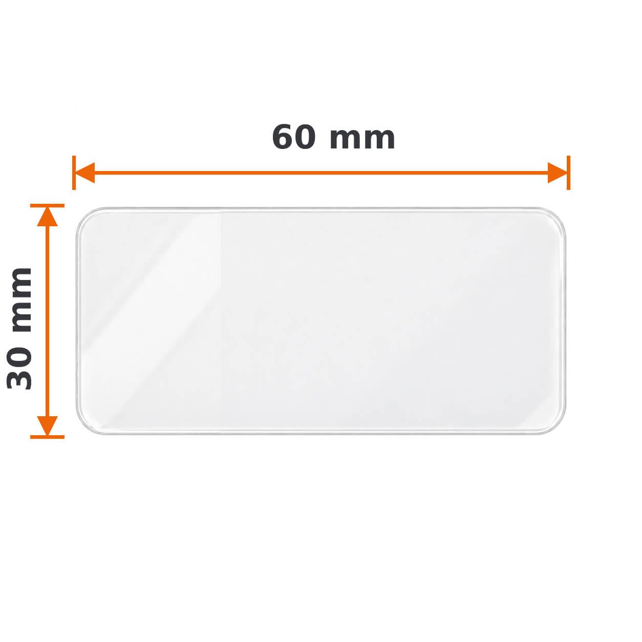 Transparente Etiketten 60 x 30 mm selbstklebend [2000 Stück] Thermotransfer Etiketten auf Rolle für Zebra Etikettendrucker, Produktkennzeichnung, Verpackungen, Flaschen & Gläser