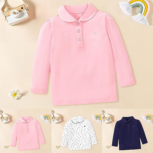 Girls Boys Stretch Wrinkle Free Dress Shirts Youth Button Down Tshirts Toddler Kids Long Sleeve Formal School Uniform Shirt4