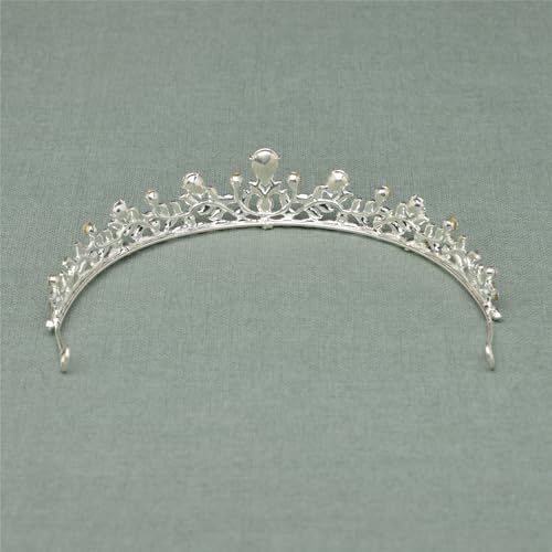 SWEETV Tiara de casamento de cristal para noivas e meninas de flores - tiara de princesa coroa de co