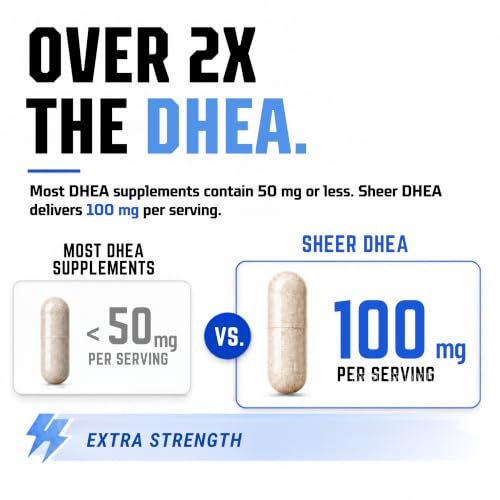 Sheer Strength Labs DHEA 100mg Supplement