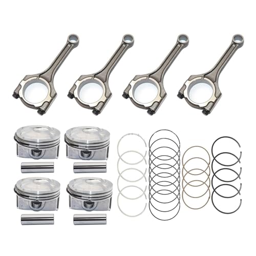 VeloBoost 4 Set Connecting Rod Piston Compatible with Hyundai Kia Accent Rio 1.6L DOHC 2012-2016 Replace OE 23041-2B600 23041-2B610 23041-2B620 23410-2B600 23510-2B010