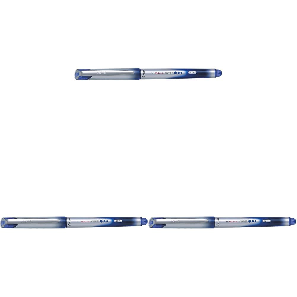 V Ball Grip Rollerball Pen 2-Pieces, 0.7 mm Size, Blue