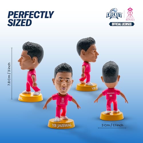 Image of Action Figure, 3 Inch Yashasvi Jaiswal, IPL Edition | 360 Rotatable Head, Cricket Player, For Fans & Collectors
