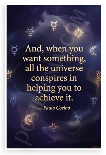 Paulo Coelho "Universe Conspires to Help You" Inspirational 12x18 US