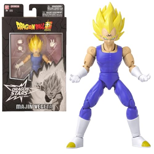 BANDAI - Dragon Ball Z - Figurine articulée Dragon Stars 17 cm - Majin Vegeta - Licence Officielle Dragon Ball - Figurine articulée Majin Vegeta - Jouet...