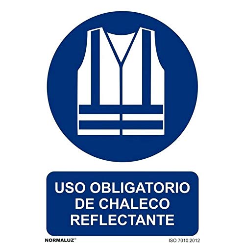 Señal Uso Obligatorio De Chaleco Reflectante Con Tintas Uv | Adhesivos De Vinilo - 100 X 150 Mm En Oferta Normaluz Rd26643 - Señal Adhesiva Uso Obligatorio De Chaleco Reflectante Adhesivo De Vinilo 10X15 Cm Con Cte, Ripci
