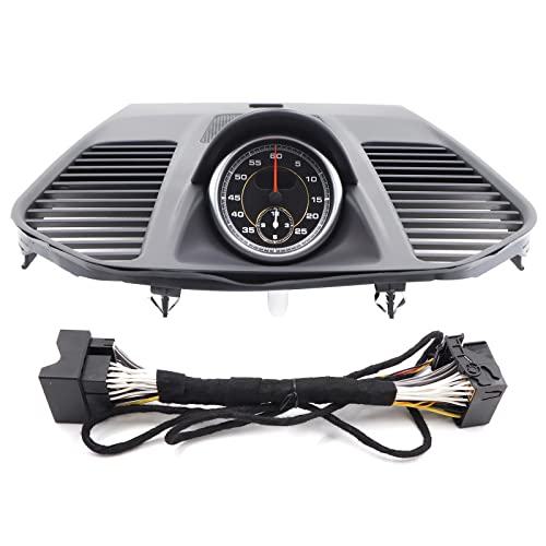 Asvegen Sport Chrono Stopwatch Mounted Dashboard For Porsche 911 2013-2019, Black Panel And Black Clock #TOP1