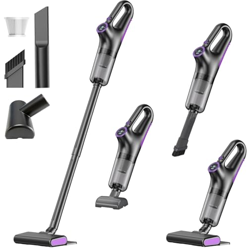 AbuDodo Cordless Stick Vacuum 15000Pa LED Display