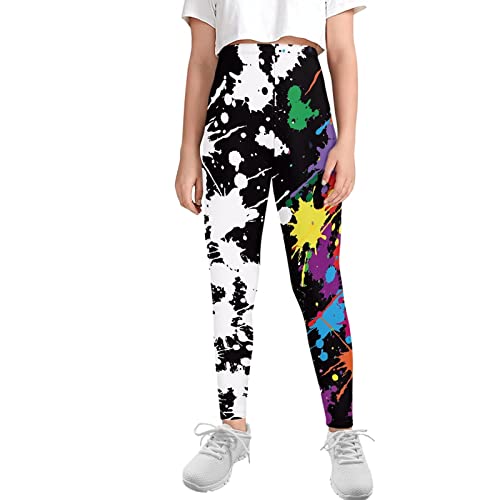 FUSURIRE Yoga Pants for Girls Size 4-13 High Waist Kids Leggings Athletic Sports Workout Dance Tights Full Length