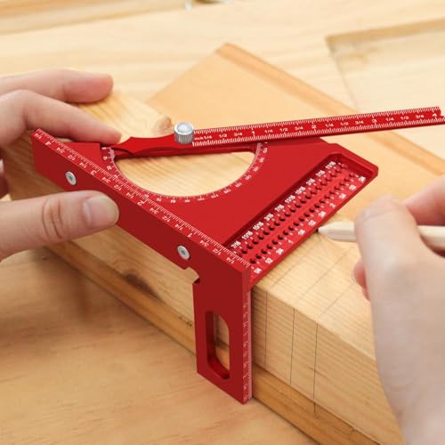 Règle de mesure multi-angle 3D en aluminium pour marquage de menuiserie - 3