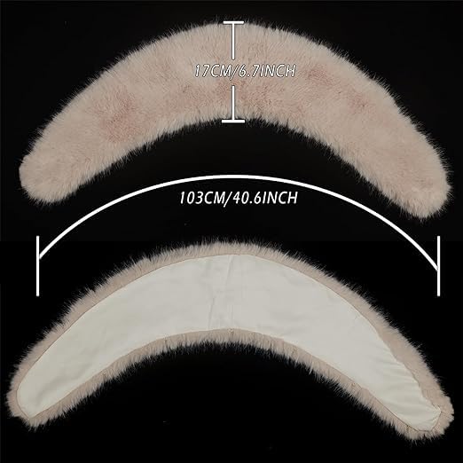 Junova Women's Viking Faux Fur Collar Shawl Shoulder Fur Wrap Warrior Pirate Cosplay Halloween Accessory3