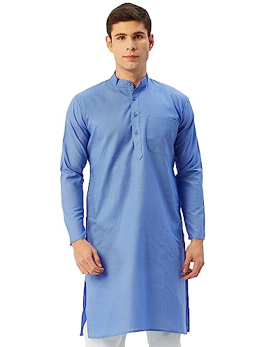 Image of Jompers Men's Cotton Regular Fit Solid Kurtas