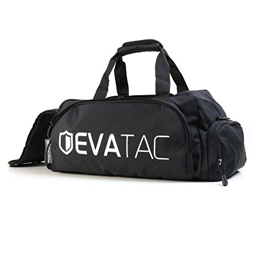 Evatac Hybrid Duffel Bag | Large Size 600D Oxford Cloth Duffel Bag/Backpack Hybrid with Shoe Compartment