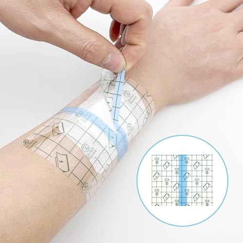 40 Stück Wasserdichte Fixieraufkleber, Transparente Folie, Selbstklebende Wasserdichte Folie, Elastische Pu-Folie, Geeignet Zum Duschen Und Sport